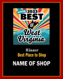 2023 Customized Best of West Virginia Award Plaque